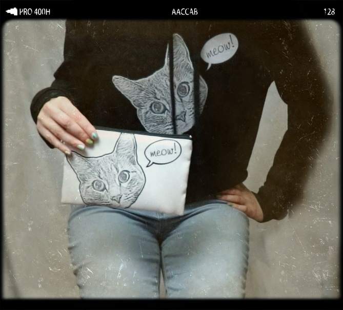 Meow! Wristlet Clutch