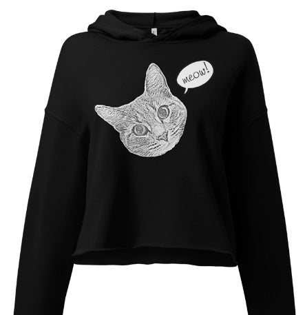 Meow! Cropped Hoodie