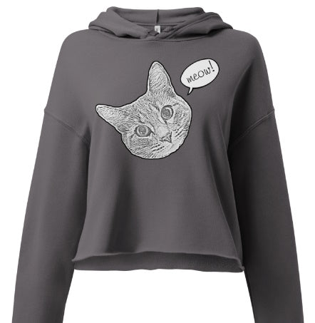 Meow! Cropped Hoodie