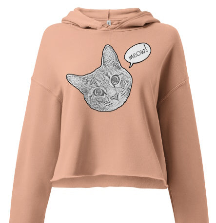 Meow! Cropped Hoodie